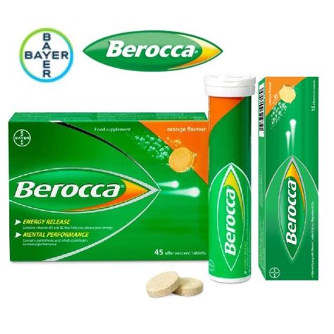 Berocca Vitamin C with B Complex Zinc Calcium Magnesium Biotin Effervescent Tablets | Shopee ...