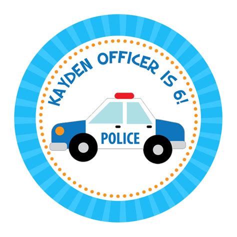 Police Car Stickers / Tags - TweetPaperie