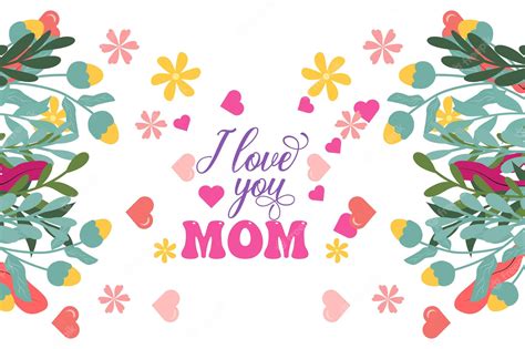 Premium Vector | Mother's day heart greeting background