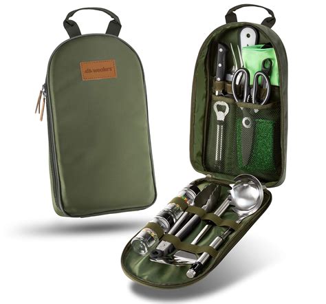 Camp Kitchen Cooking Utensil Organizer Travel Set Portable BBQ Camping Cookware - Walmart.com ...