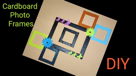 Cardboard photo frames/photo frames diy/cardboard frames crafts diy/home decor ideas/New Ways ...