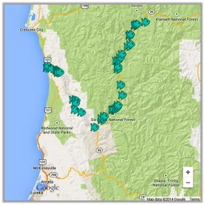 Klamath-river-map - The Lunkers Guide