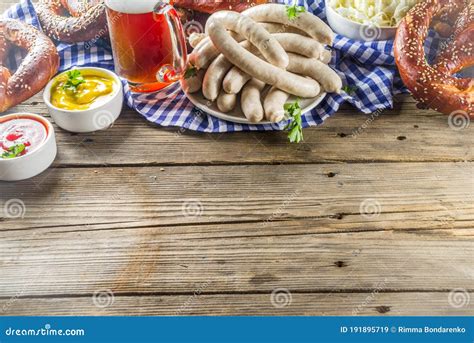 Oktoberfest food and beer stock image. Image of festive - 191895719