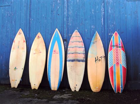 vintage surfboard collector UK: early 80s