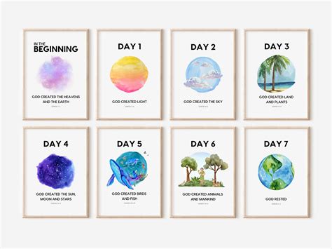 Printable 7 Days Of Creation Pictures - Printable Online