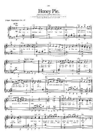 The Beatles - Honey Pie - Sheet Music For Piano