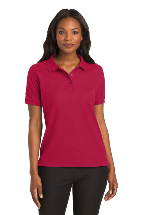 Women's Silk Touch™ Polo - Red – Platinum Uniforms LLC