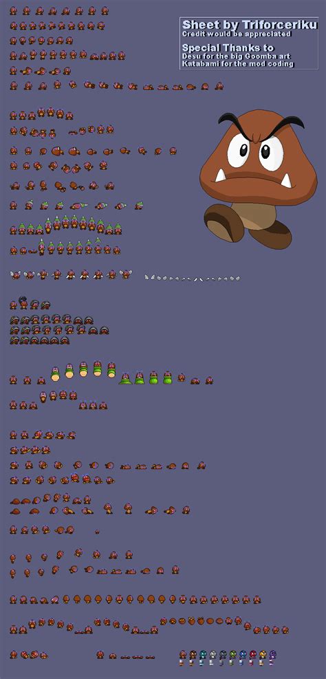 Goomba Sheet by TriforceLegendX on DeviantArt