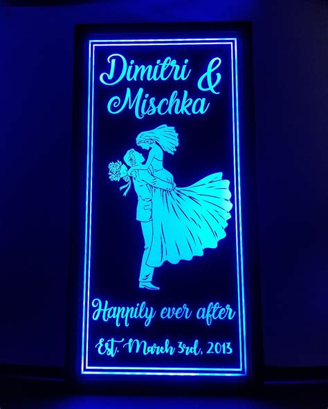 Custom Wedding Led Sign Groom & bride