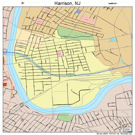 Harrison New Jersey Street Map 3430210