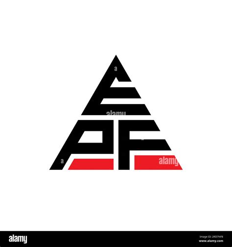 EPF triangle letter logo design with triangle shape. EPF triangle logo design monogram. EPF ...