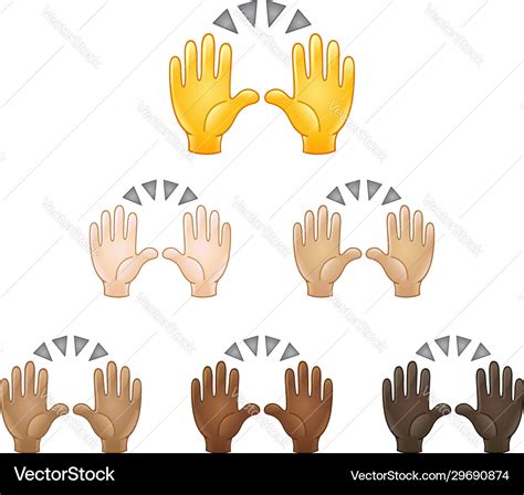 Raising hands emoji Royalty Free Vector Image - VectorStock