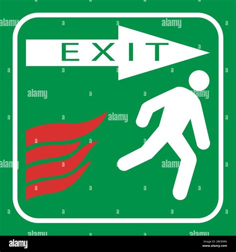 Emergency exit door sign Stock Vector Images - Alamy