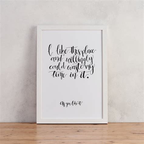 Shakespeare Quote Black Calligraphy Unframed Print - Distinctif