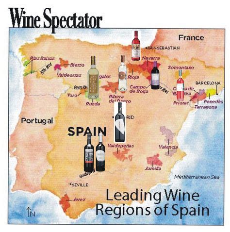 Map of leading wine regions of Spain | Wine from spain, Rioja spain