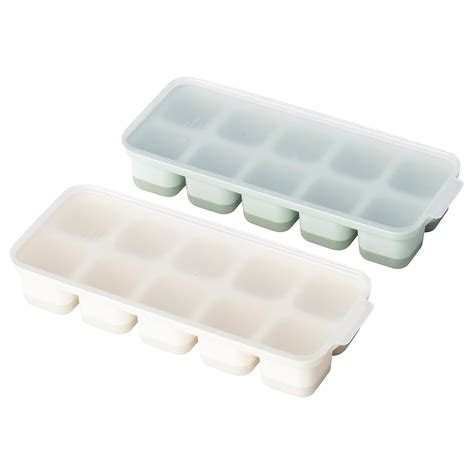 SPJUTROCKA ice cube tray with lid, mixed colours - IKEA