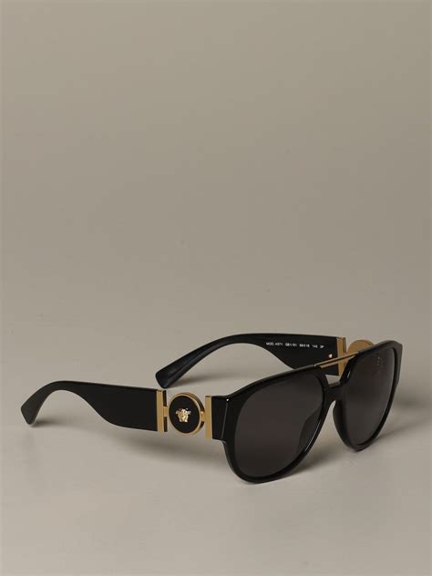 VERSACE: Pilot Medusa Sunglasses | Glasses Versace Women Black ...