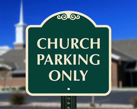 Designer Church Parking Signs from MyParkingSign