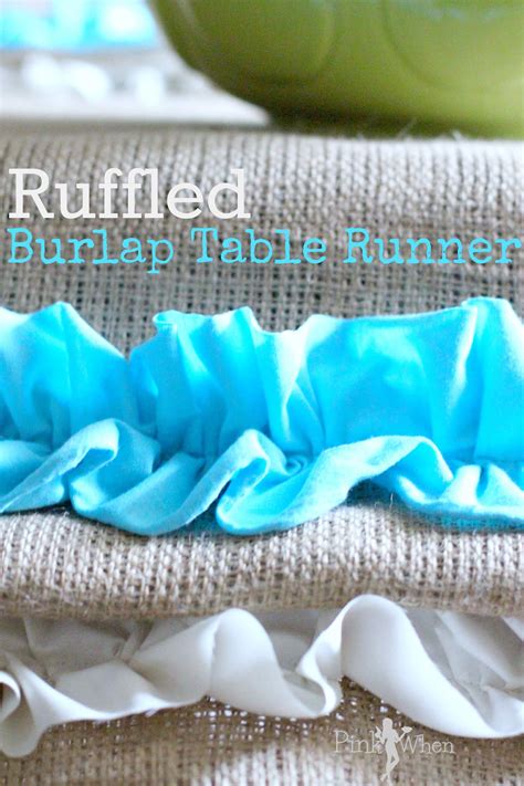 Burlap Spring Ruffled Table Runner - Page 2 of 2 - PinkWhen