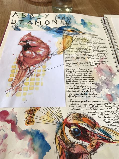 Artist research page of Abby diamond | Art journal inspiration, Sketch book, Sketchbook inspiration