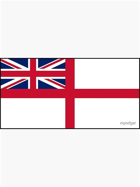 "Royal Navy White Ensign Stickers, Gifts & other Products" Poster by mpodger | Redbubble