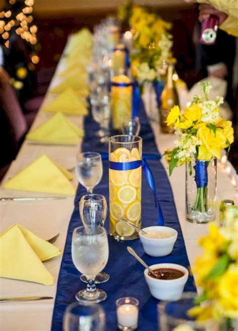 25+ Pretty Blue And Yellow Flowers For Table Wedding Decoration ...