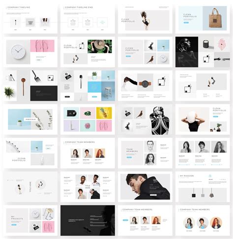 Clean Creative Portfolio Presentation PowerPoint template