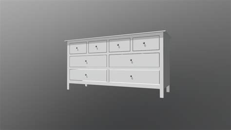 Ikea 8-drawer dresser white stain - Download Free 3D model by ...