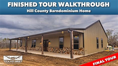 Hill County FINISHED BARNDOMINIUM HOME TOUR WALKTHROUGH | Texas Best Construction - YouTube