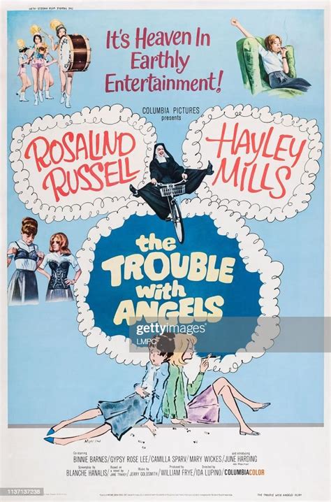 The Trouble With Angels, poster, top right: Hayley Mills, center ...