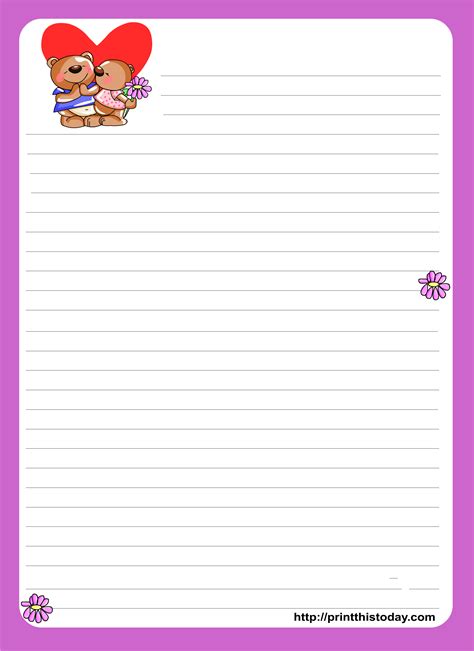 Free Printable Love Letter Writing Paper