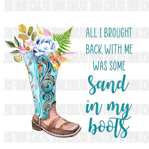 Sand in My Boots Song Lyrics by Morgan Wallen Dangerous | Etsy