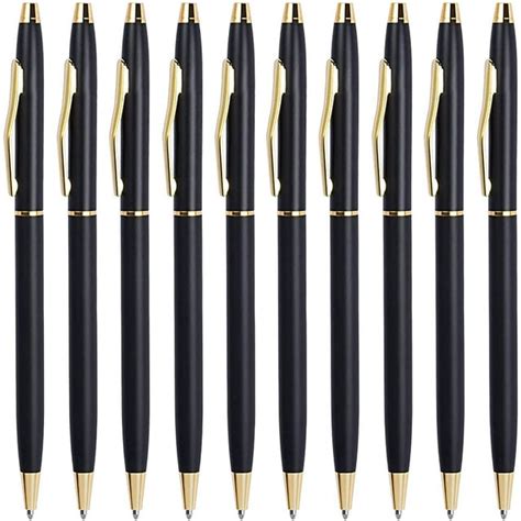 Black Pens, Ballpoint Pen Bulk Black Ink 1.0 mm Medium Point Smooth ...