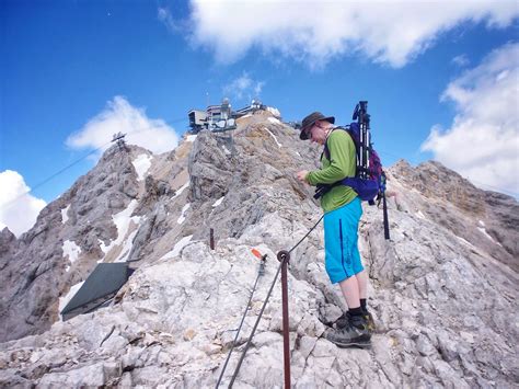 On the final approach ridge to the summit of the Zugspitze. #zugspitze #alps #climbing #hiking # ...