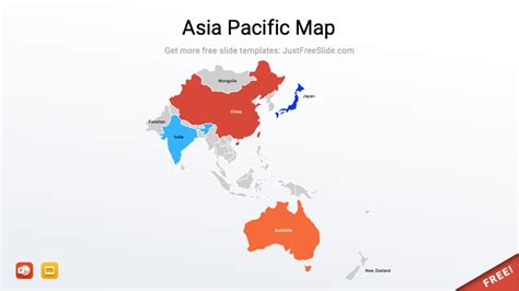 Free Editable Asia Pacific Map for PowerPoint | Just Free Slide