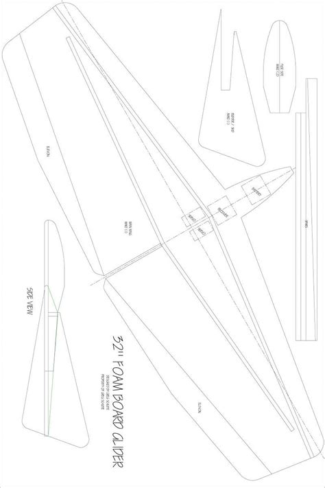 Foam Board Plane Templates