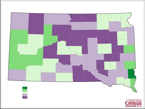 South Dakota County Population Change Map Free Download