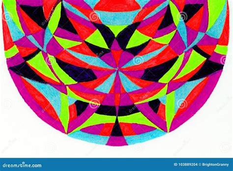 Colourful Semi Circle Pattern. Stock Illustration - Illustration of pattern, contemporary: 103889204