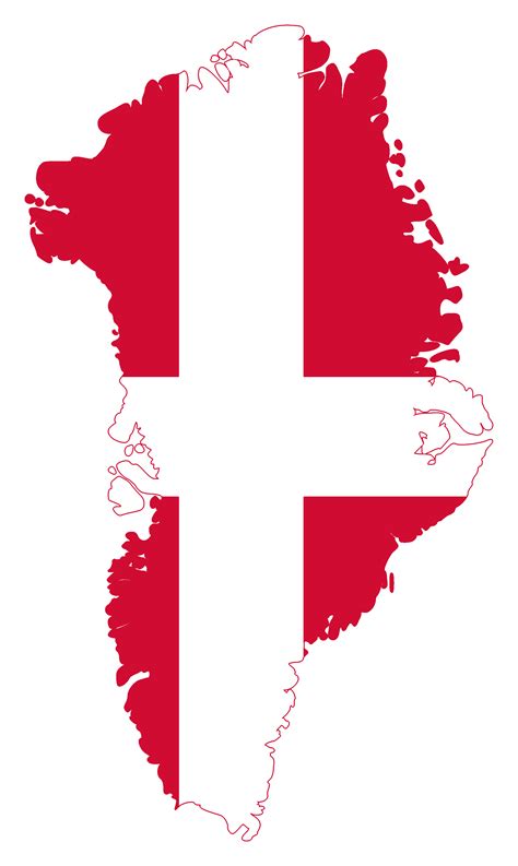 Large flag map of Greenland | Greenland | North America | Mapsland ...