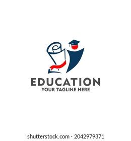 Education Logo Concept Isolated White Background Stock Vector (Royalty Free) 2042979371 ...