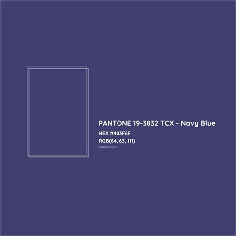 About PANTONE 19-3832 TCX - Navy Blue Color - Color codes, similar ...