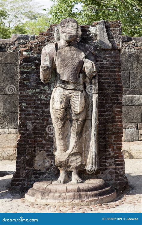 Old Buddha Statue in Polonnaruwa in Sri Lanka Stock Image - Image of ...