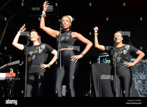 Soul II Soul, singing on stage at Camp Bestival, Lulworth Castle ...