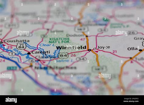 Winnfield Louisiana USA Shown on a Geography map or road map Stock Photo - Alamy