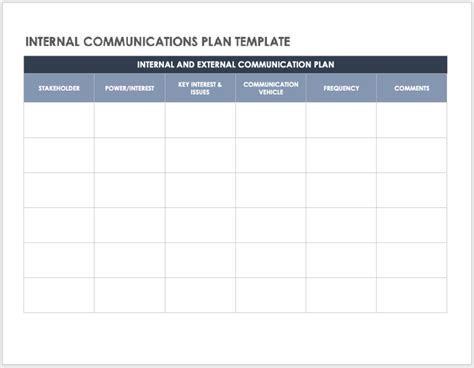 Internal Communication Plan Templates | Smartsheet