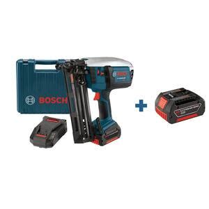 Bosch 18 Volt 16-Gauge Lithium-Ion Finishing Nail Gun Kit with Free 18 ...