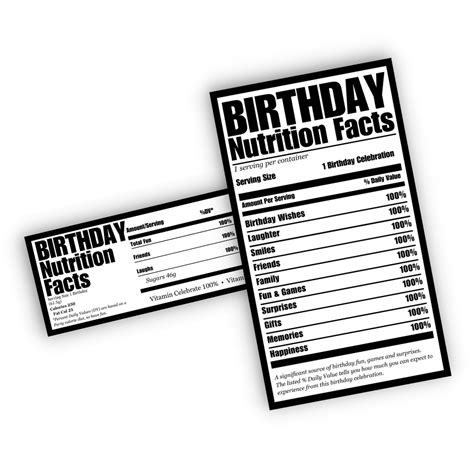 Birthday Nutrition Facts Label Png Labels Ideas For You | Sexiz Pix