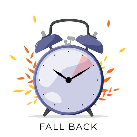 Fall back vector illustration. alarm clock with autumn leaves 32166660 ...