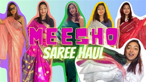 MEESHO Saree Haul | Affordable Saree | Trendy Sarees | MahiAjmera - YouTube