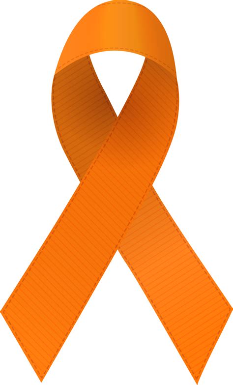 Orange Ribbon. Kidney cancer sign 11016468 PNG